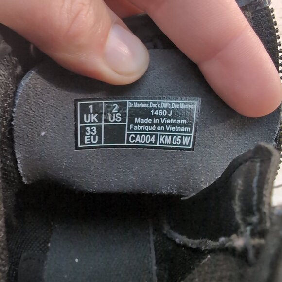 Dr. Martens 1460J Black Patent Leather Combat Boots – Youth Girls Size 2 - Picture 8 of 10